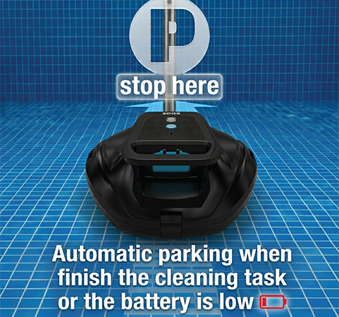 SP1 - Cordless Robotic Pool Cleaner, Pool Robot, Automatic Pool Vacuum for Floor Only Cleaning Flat Bottom Above Ground Pools up to 860 sq ft, 2.5 Hour Fast Charge, 120 Minute Run Time