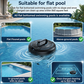 SP1 - Cordless Robotic Pool Cleaner, Pool Robot, Automatic Pool Vacuum for Floor Only Cleaning Flat Bottom Above Ground Pools up to 860 sq ft, 2.5 Hour Fast Charge, 120 Minute Run Time