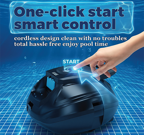 SP1 - Cordless Robotic Pool Cleaner, Pool Robot, Automatic Pool Vacuum for Floor Only Cleaning Flat Bottom Above Ground Pools up to 860 sq ft, 2.5 Hour Fast Charge, 120 Minute Run Time