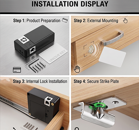Qr Code Hidden Smart Furniture Rifid Locker TTlock Remote Control Wifi Door Gun App Drawer Cam Invisible Cabinet Lock